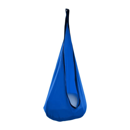 Nylon Hanging Hammock Chair with Inflatable Pillow, Storage Pocket and Four Colors for Indoor or Patio Use