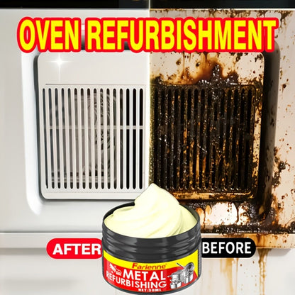 Metal Polishing Paste with Sponge Chrome & Stainless Steel Polish Gloss Agent No Residue for Entryways, Bedrooms and Living Spaces
