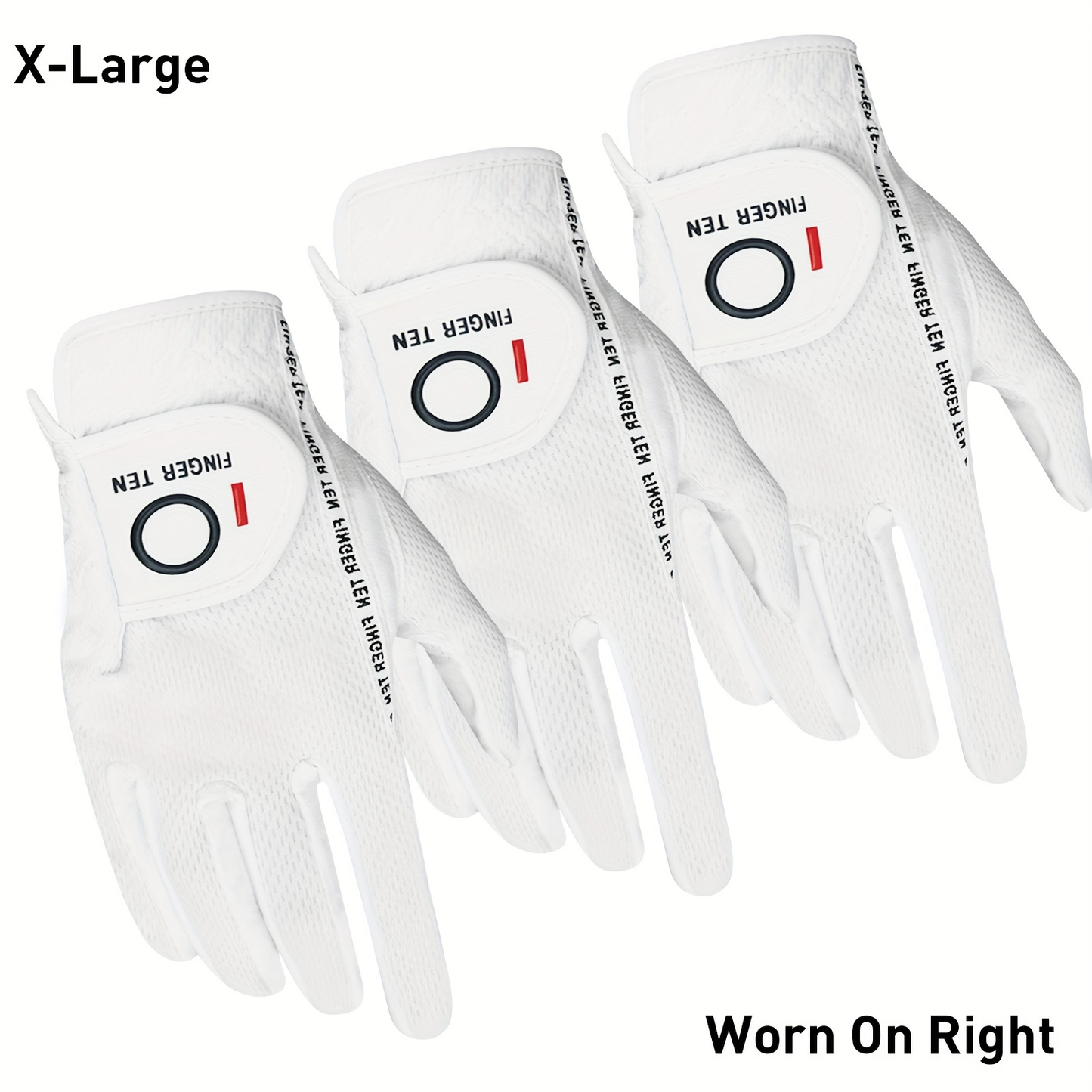 Wet Weather Golf Gloves Rain Grip 3-Pack for Men | Breathable Water-Resistant Golf Gloves for Left & Right Hand