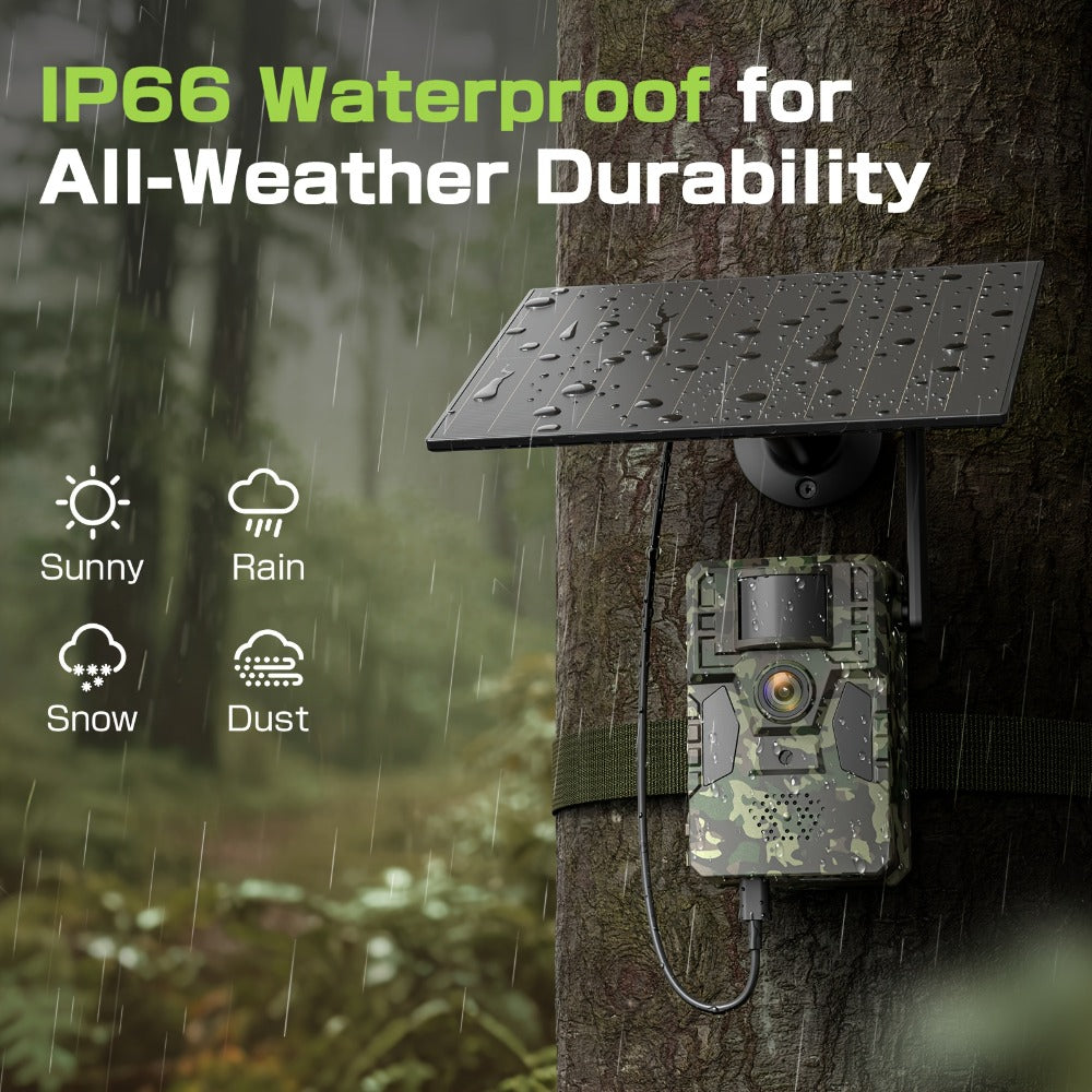 4G Cellular Trail Camera 2K No WiFi Required with Phone App Remote View, Wireless Game Camera for Deer Hunting