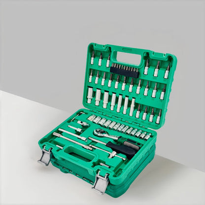 Mechanic Tool Kit Auto Repair Socket Set 1/4" 3/8" 1/2" Drive Ratchet Wrench Combination – 53 to 216-Piece Professional Grade Car Repair