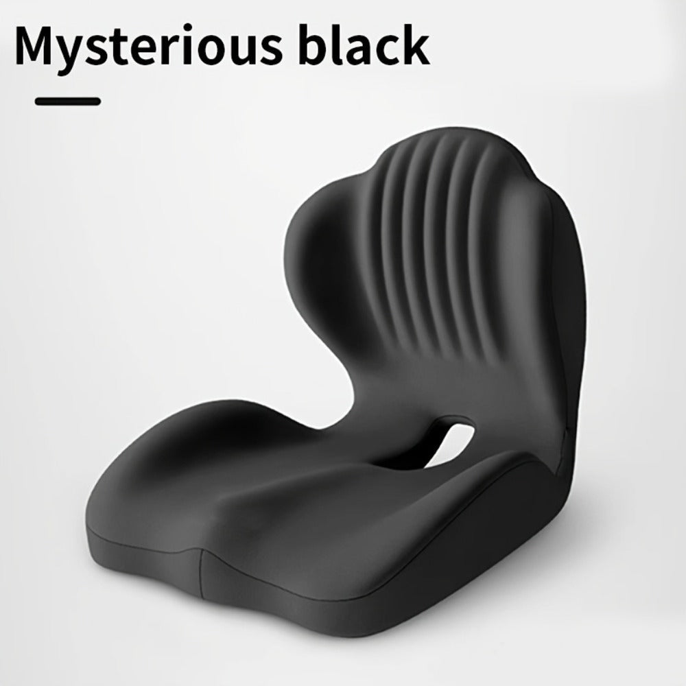 Memory Foam Seat Cushion Ergonomic with Back Support & Breathable Hollow Design – Comfortable Chair Pad for Office, Car Seat & Long Sitting