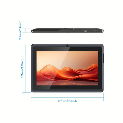 Android Tablet 7-Inch PEICHENG with Android 14, A133 Quad-Core CPU and 32GB Internal Storage