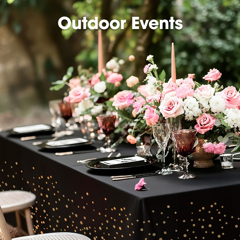 Disposable Tablecloths 54x108 Inch Rectangle Plastic Table Cover PEVA Party Table Cloth 6 Pack for Birthday Picnic Holiday