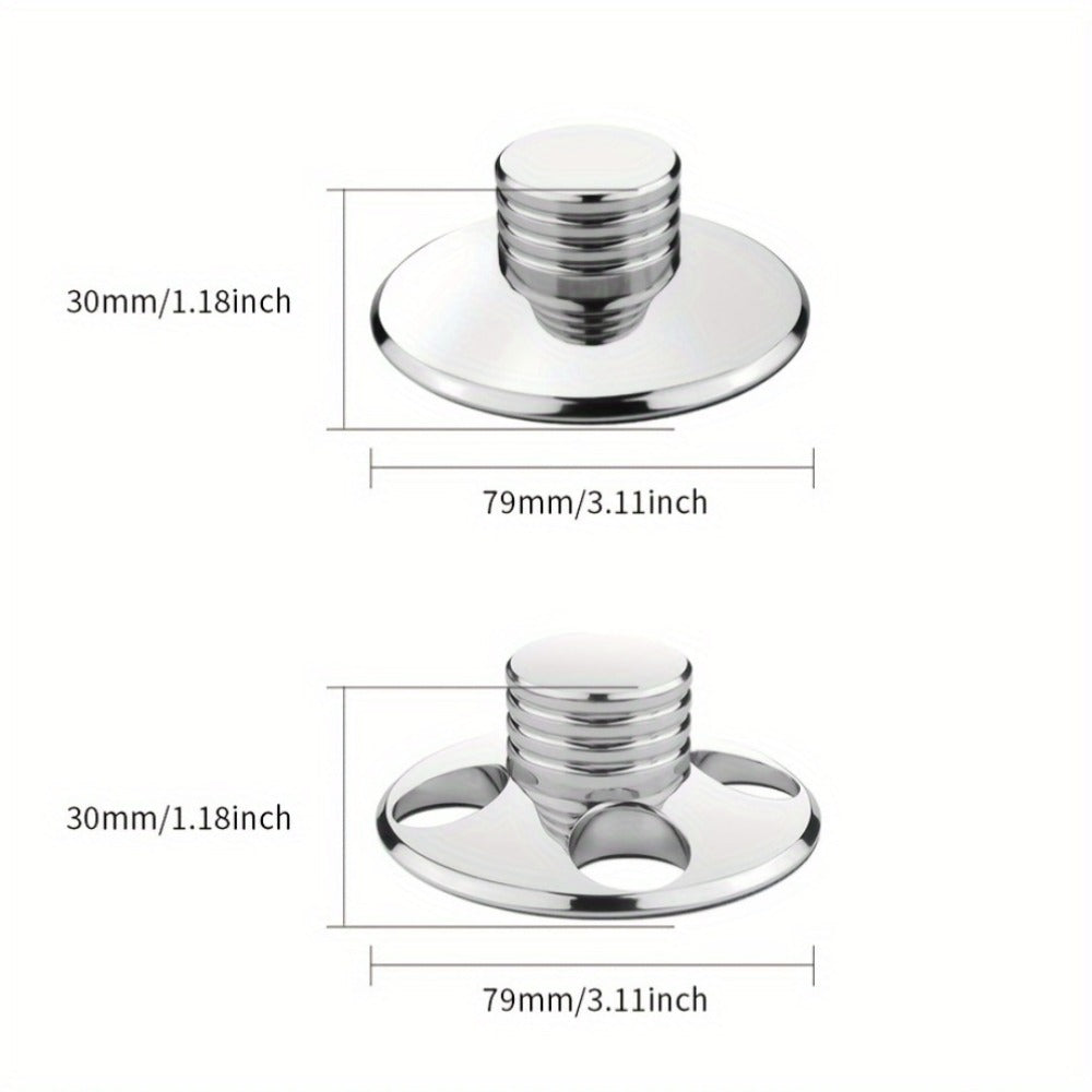 Vinyl Record Weight Stabilizer LP Clamp for Turntables | Metal Disc Stabilizer, Reduces Vibration & Noise, Polished Stainless Steel