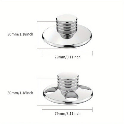 Vinyl Record Weight Stabilizer LP Clamp for Turntables | Metal Disc Stabilizer, Reduces Vibration & Noise, Polished Stainless Steel