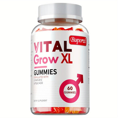Dietary Supplement Gummies with Buporai Label, Apple Cider Vinegar, Mineral Blend and 60 Count