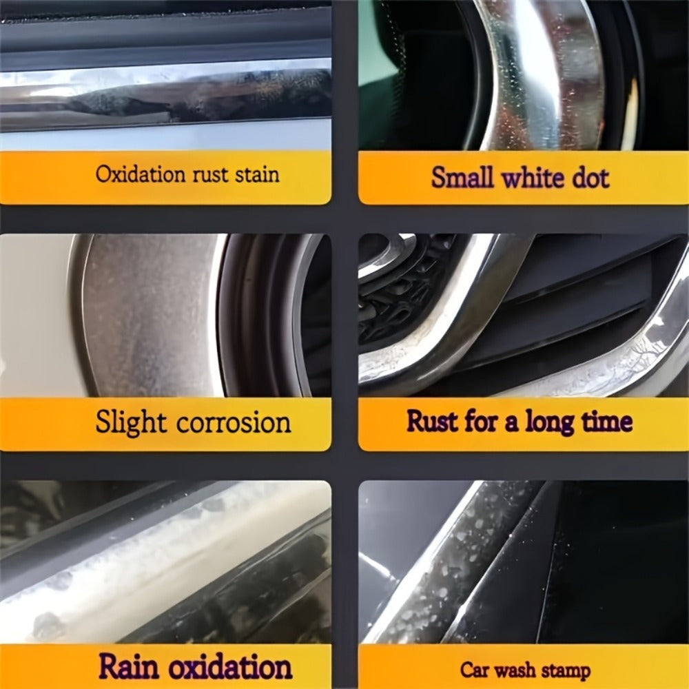 Chrome Trim Repair & Polishing Paste – Car Chrome Restorer for Door Handles, Emblems & Bright Strip Refurbishment