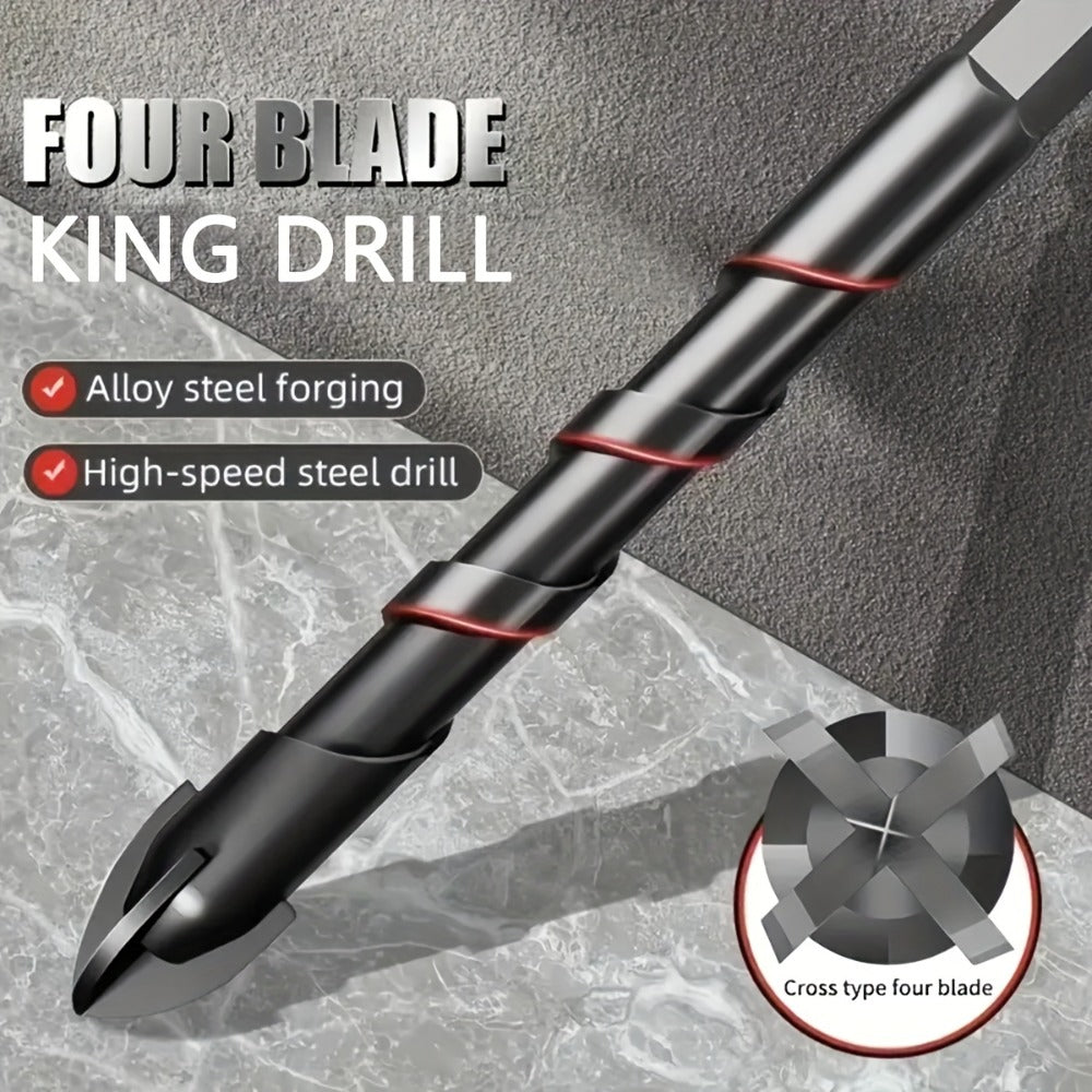 Masonry Drill Bits Set 10pcs, Tungsten Carbide Tip Drill Bits for Tile, Brick, Glass, Ceramic, Concrete