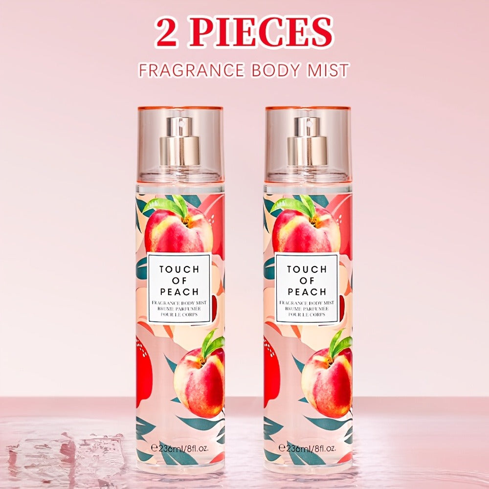 Two-Piece Fruit Scent Body Mist Set, 8 fl oz / 236ml Bottles in Nine Exact Matching Scent Options