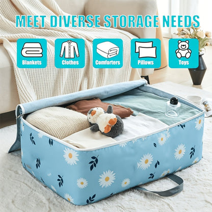 Under Bed Storage Bags 6pcs 140L – Large Capacity Foldable Organizer Bags for Clothes Blankets Bedding, Space Saving Underbed Storage