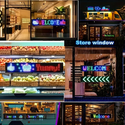 Programmable LED Demon Eyes Sign 2 Pack App Controlled – Synchronized Flashing, Scrolling Text Display