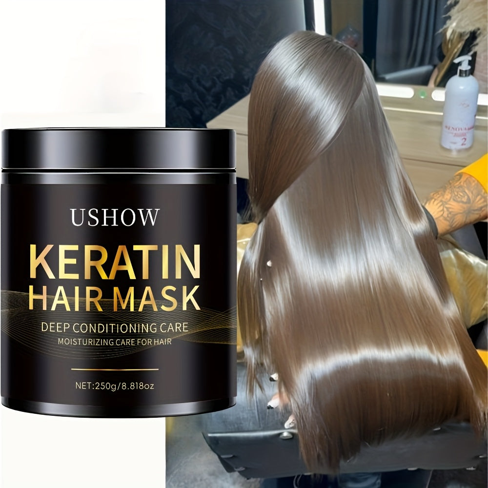 Deep Conditioning Keratin Hair Mask 250g with Collagen, Dry & Damaged Hair, Anti-Breakage, Reduces Split Ends