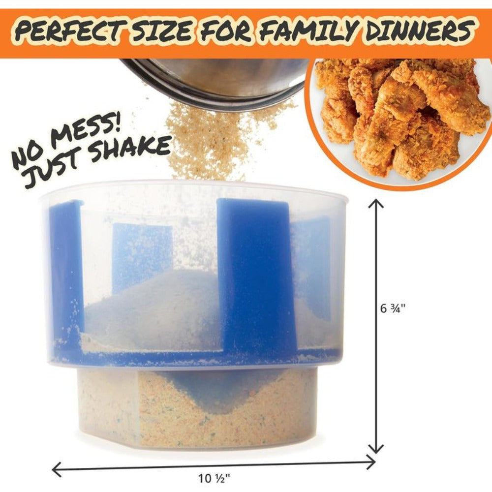 Breader Bowl Mess-Free Breading Station, All-in-One Shake and Coat Batter Bowl for Chicken Fish Shrimp Vegetables