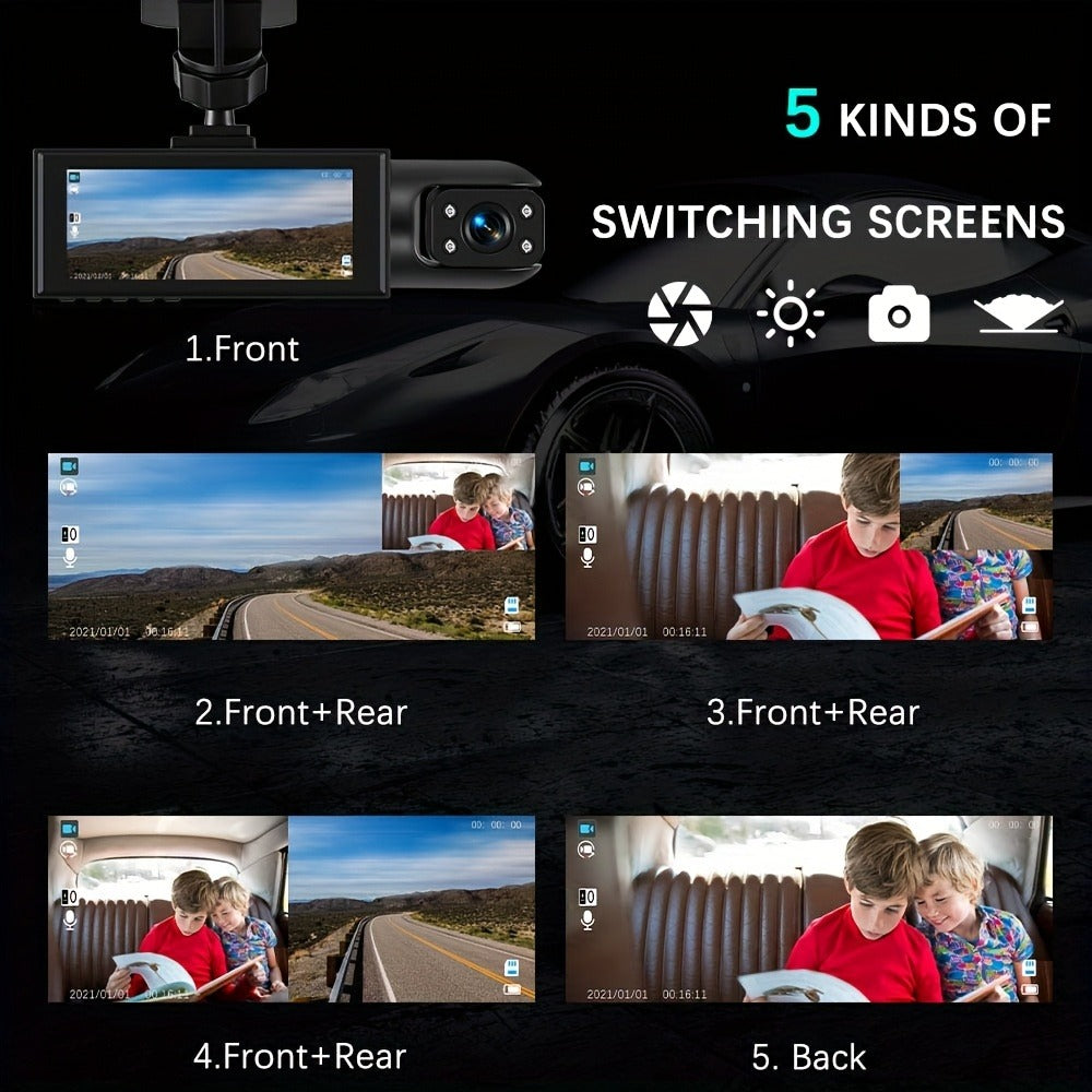 Dash Camera Checkout Options with Wide-Screen Dual-Camera Body or Two-Inch No-WiFi Models Pictured