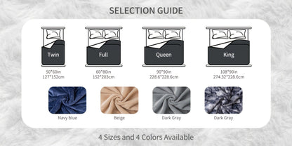 Moire-Style Flannel Blanket with Plush-Look Lining, Five Color Choices and Four Size Labels up to 108 x 90 Inches