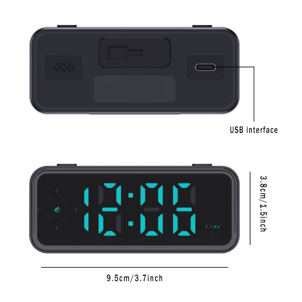 GPS HUD Speedometer Head Up Display – Digital Car Speed Meter Plug & Play, KMH MPH Switch, Multi-Color Display for All Vehicles