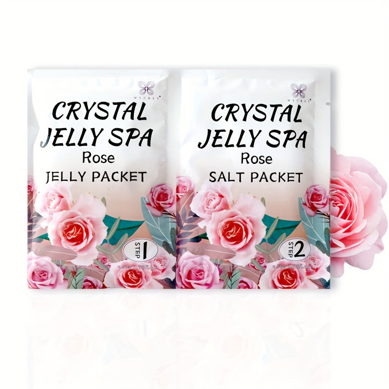 Foot Soak for Dry Cracked Feet Jelly Spa Bubble Bath Salt – Moisturizing Exfoliating Foot Care Treatment, Honey Lavender Lemon & Rose