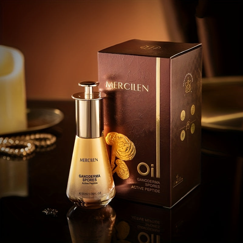 Collagen Peptide Face Oil with Ganoderma Spores & Mushroom Extract – Anti-Aging Firming Brightening Serum Oil for Radiant Youthful Skin