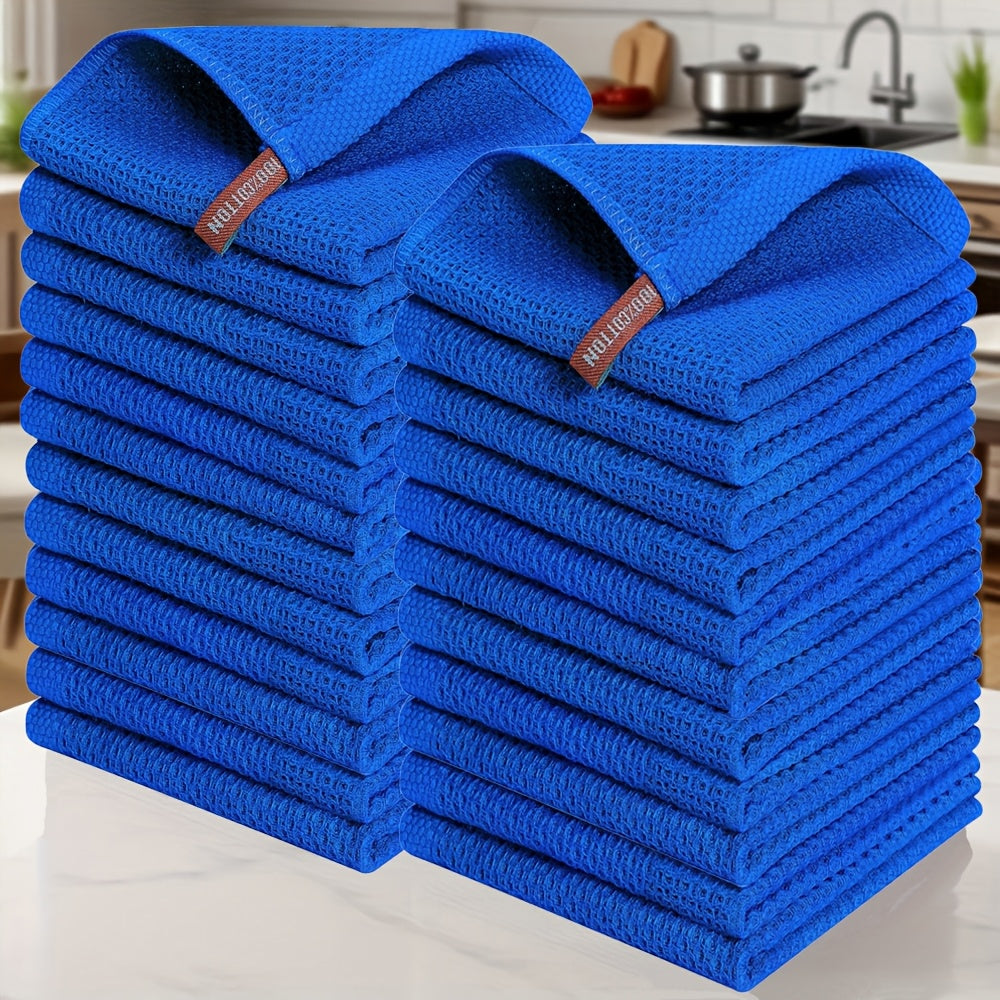 Kitchen Dish Cloths 23pcs 100% Cotton Waffle Weave Ultra Dish Towels 12x12 Inch for Cooking Cleaning Wiping Hands Kitchen Decor Gift