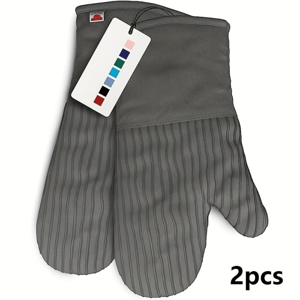 Oven Mitts and Pot Holders Set 6 Piece Heat Resistant Kitchen Gloves Cooking Mitts with Potholder