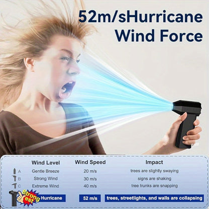 Handheld Electric Air Blower & Dust Collector with Digital Display - Wireless High-Speed Turbine Fan