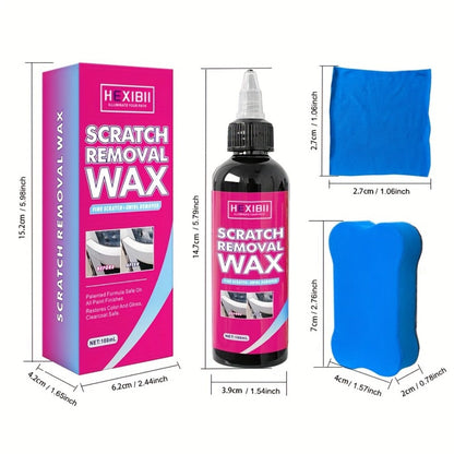 Car Scratch Remover Wax 2-Pack – Liquid Formula for Fine Surface Scratch Repair on Cars, RV, Trucks & Motorcycles