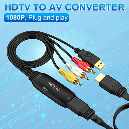 HDMI to RCA Converter Adapter for Fire Stick Roku Apple TV Android Box, Plug & Play, Supports 1080P PAL/NTSC
