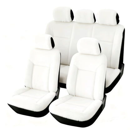 Car Seat Covers 5-Seat Plush Full-Wrap Set with Front and Rear Coverage in Seven Color Options