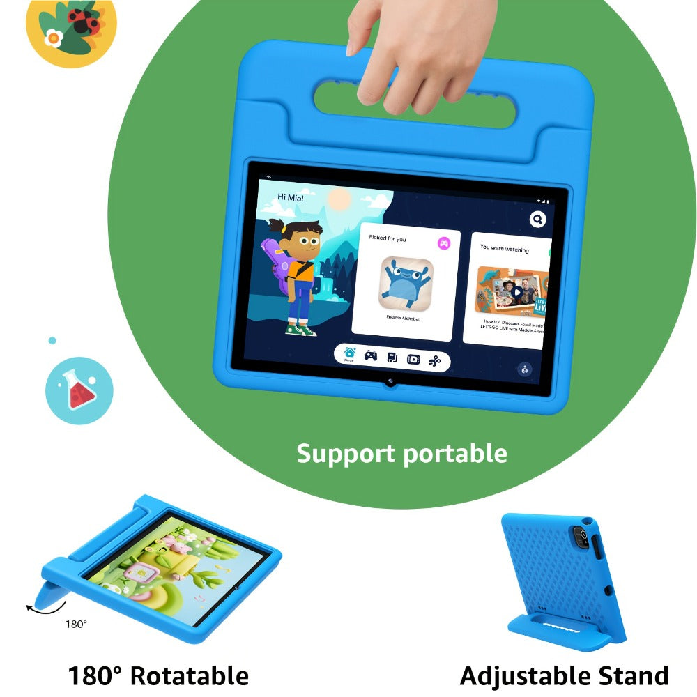 Kids Tablet Apolosign 10.1 Inch with Android 15, 8GB RAM, 64GB Storage, WiFi 6 and 1280x800 Display