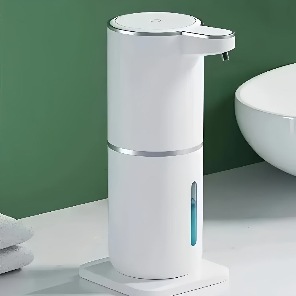 Foam Soap Dispenser Wall Mount Touchless 400ml USB Rechargeable IPX5 4 Adjustable Levels for Home Cooking, Dining and Outdoor Meals