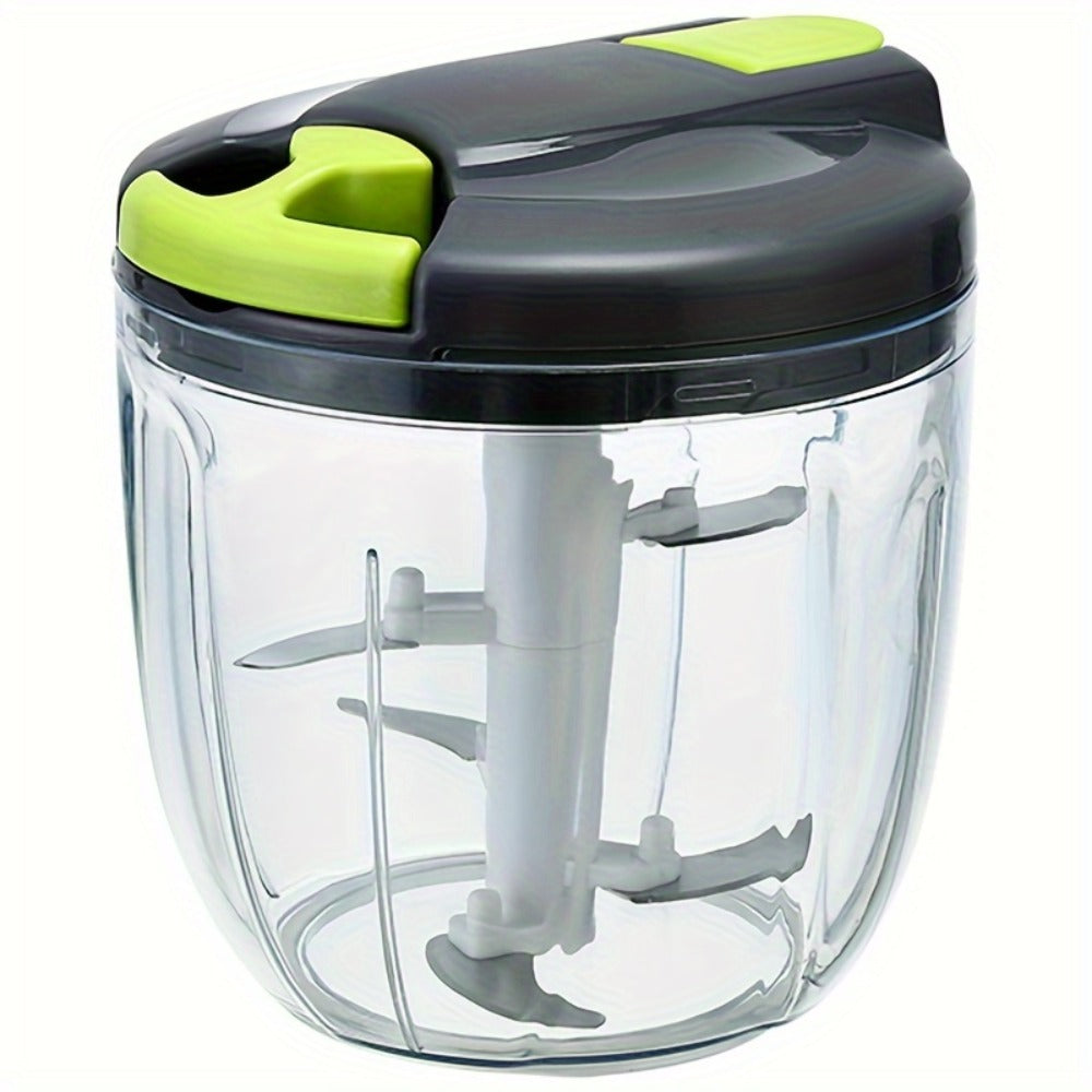Vegetable Chopper with 3/5 Blades, Multifunctional Onion Chopper, Food Dicer & Salad Cutter with Container