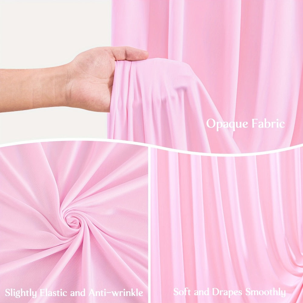 Blackout Backdrop Curtain 4 Pack 5x10 Ft - Heavyweight Nonwoven, Wrinkle-Resistant for Entryways, Bedrooms and Living Spaces