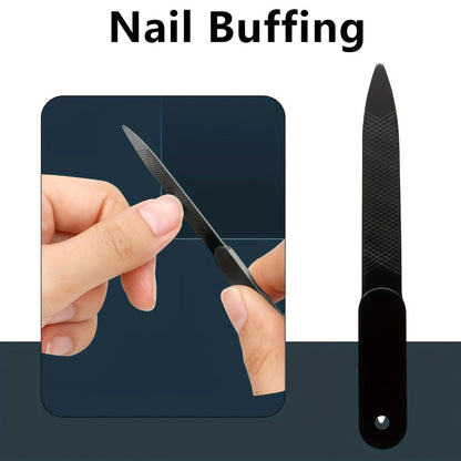 Seven-Piece Toenail Tool Set with Four Black-Handle Clippers, File and Two Slim Detail Tools