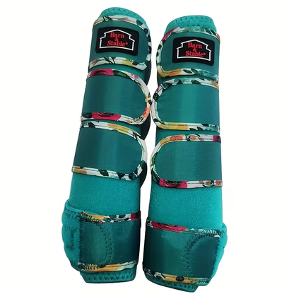 Horse Leg Wraps & Sports Boots – Ultra-Breathable Impact-Resistant Protective Boots for Front & Rear Legs, Endurance Training, 5 Patterns