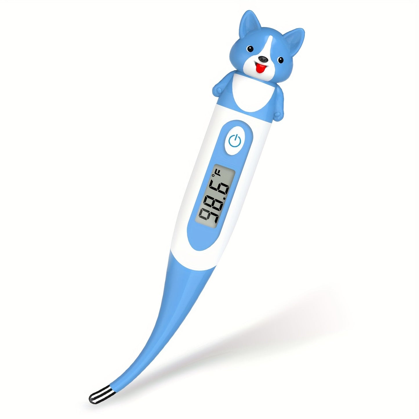 Digital Oral Thermometer for Adults & Kids, 8-Second Fast Read, Bendable Tip, 3-Color Fever Backlight