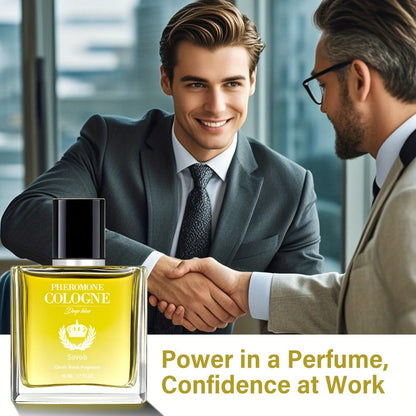 Men's Pheromone Cologne 50ml, Natural Fresh Aromatic Scent, Confidence Boosting Fragrance Spray for Men