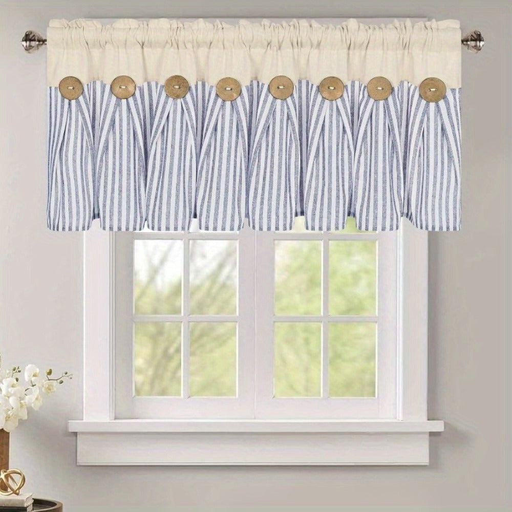 Semi Sheer Curtains Bohemian Linen Cotton Patchwork Grommet Top Window Drapes for Bedroom Living Room Kitchen Bathroom Cafe