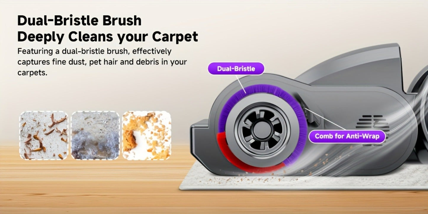 Cordless Vacuum Cleaner 58Kpa Strong Suction 6-in-1 Rechargeable Stick Vacuum for Entryways, Bedrooms and Living Spaces