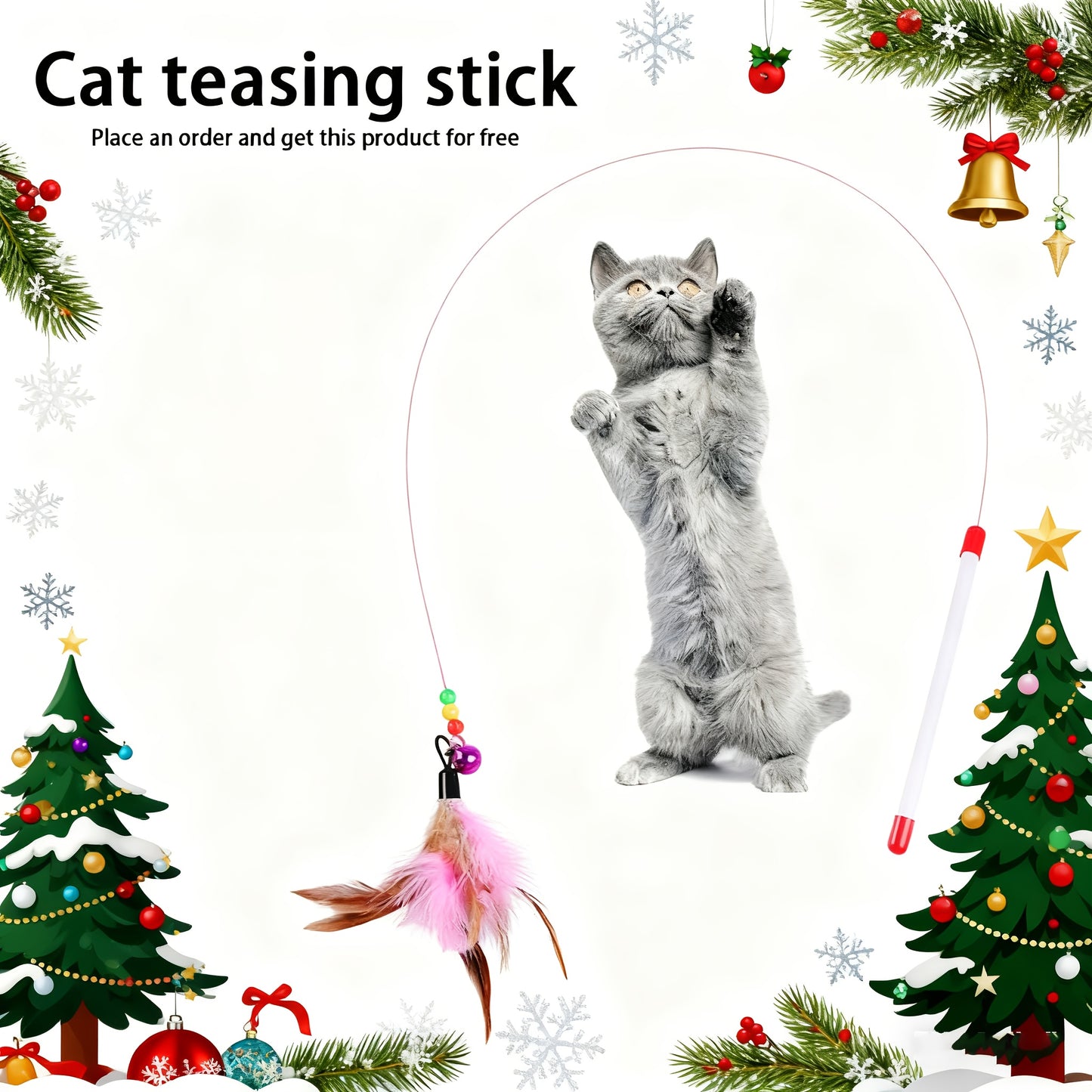 Large Cat House with Scratcher Pad & Plush Ball Toys, Ventilated Multi-Functional Indoor Outdoor Cat Shelter