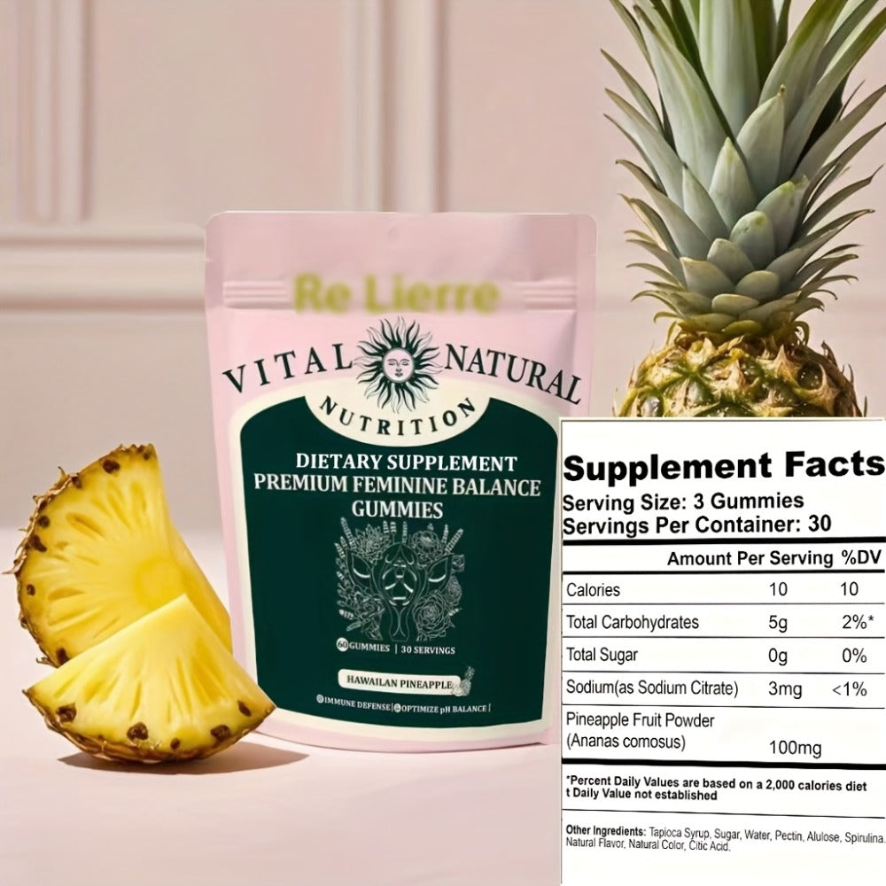 Vitamin C Probiotic Gummies for Women's Health, Hawaiian Pineapple Flavour, Daily Immune & Gut Support Supplement for Women