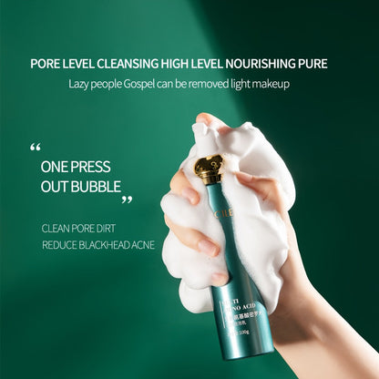 Amino Acid Bubble Facial Cleanser with Rose Water 100g, Deep Cleansing Gentle Mousse Face Wash