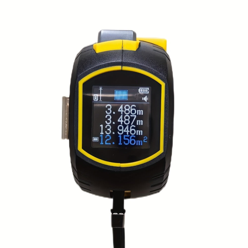 3-in-1 Laser Tape Measure Digital Laser Rangefinder Steel Tape Measure Cross Laser Level High for Entryways, Bedrooms and Living Spaces