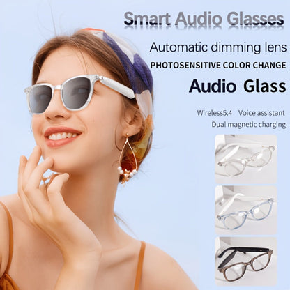 Smart Glasses Photochromic Audio Eyewear with Open-Ear Speaker, Microphone and Metal or Plastic Frames