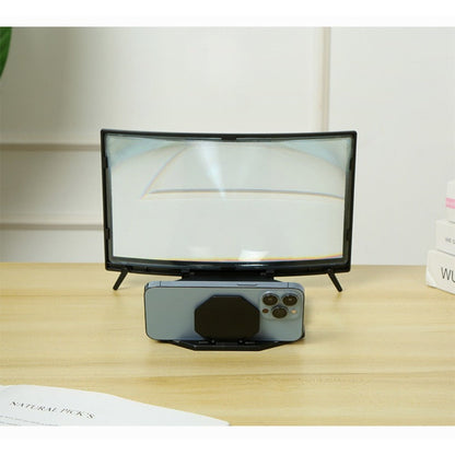 Phone Screen Magnifier 14 or 16 Inch Curved Foldable Stand – Choose HD or Standard Definition Wide Angle Eye Protection Smartphone Amplifier