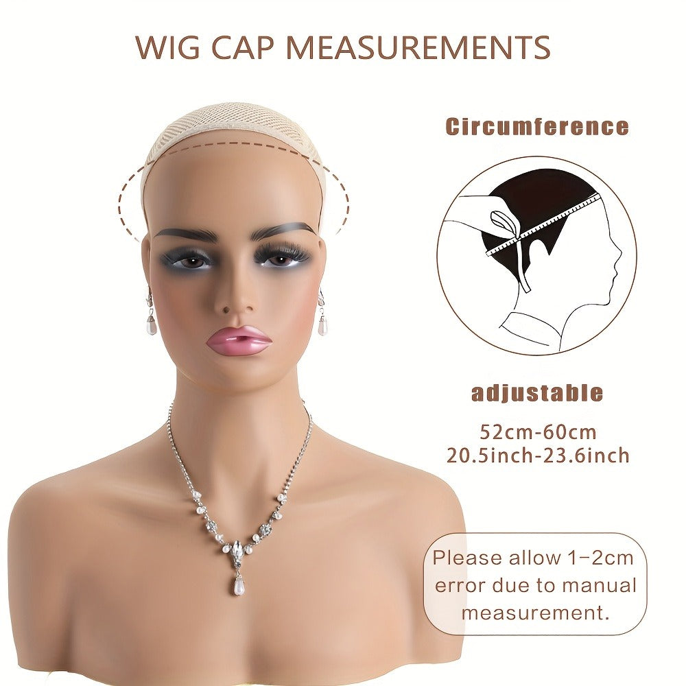 Synthetic Wig 14-Inch Short Curls with Slanted Bangs and Rose Net Cap in Three Colors for Daily Styling