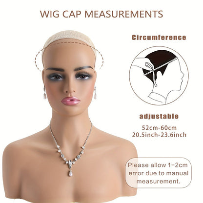 Synthetic Wig 14-Inch Short Curls with Slanted Bangs and Rose Net Cap in Three Colors for Daily Styling