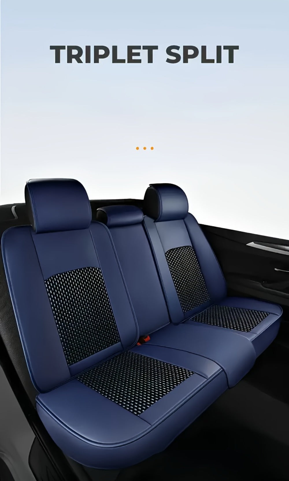 Car Seat Covers 3D Diamond-Embroidered Faux Leather with Two-Front or Five-Seat Set Options