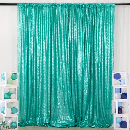Sequin Backdrop Curtain for Party Wedding – 4x8ft Shimmering Glitter Curtain for Birthday Photo Booth Stage Decoration, Easy Hang