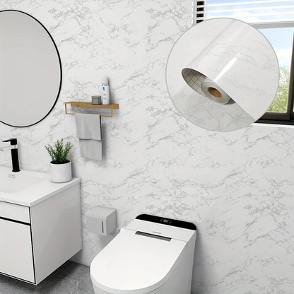 Marble Peel and Stick Wallpaper Roll – Oil-Proof Self-Adhesive Wall Contact Paper for Kitchen Backsplash Bathroom Countertop